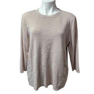 Investments sweater rayon blend button size XL